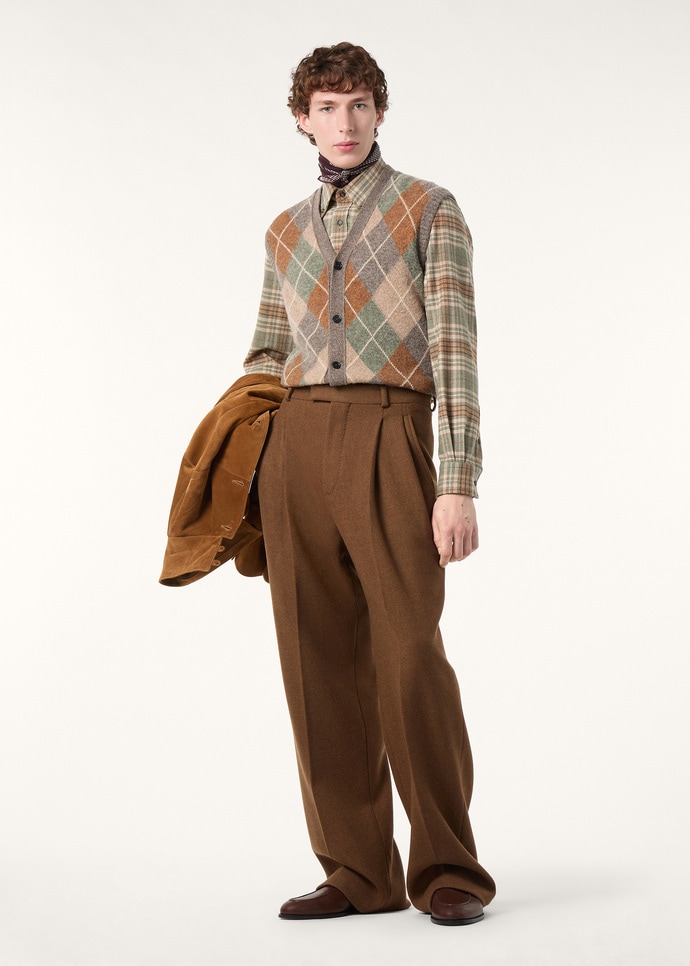 DRUMOAK ARGYLE VEST SWEATER WOOL GG 12_FAQ0843_F7KS_1