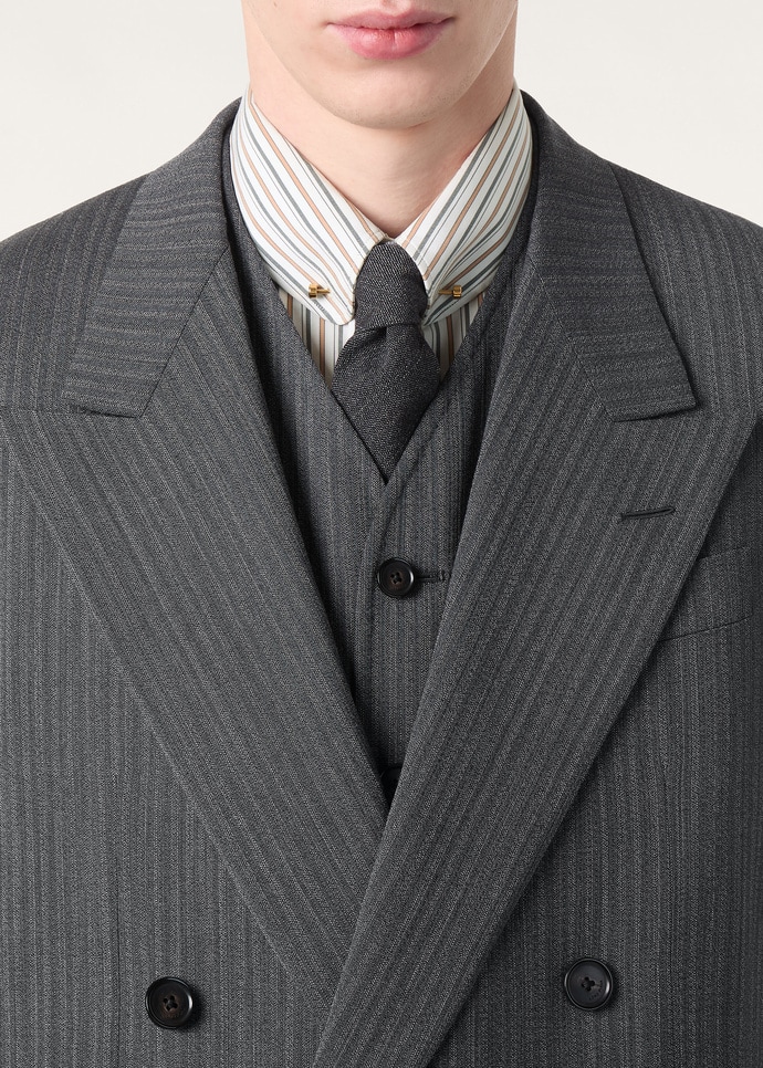 ALISTAIRE PEAK DB JACKET TEXTURED WOOL MOULINE'_FAQ0872_M0WX_2