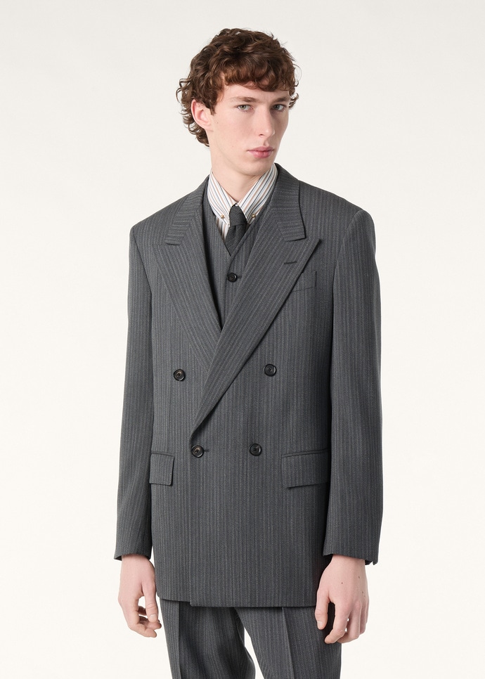 ALISTAIRE PEAK DB JACKET TEXTURED WOOL MOULINE'_FAQ0872_M0WX_3