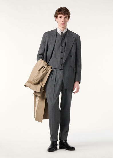 ALISTAIRE PEAK DB JACKET TEXTURED WOOL MOULINE'