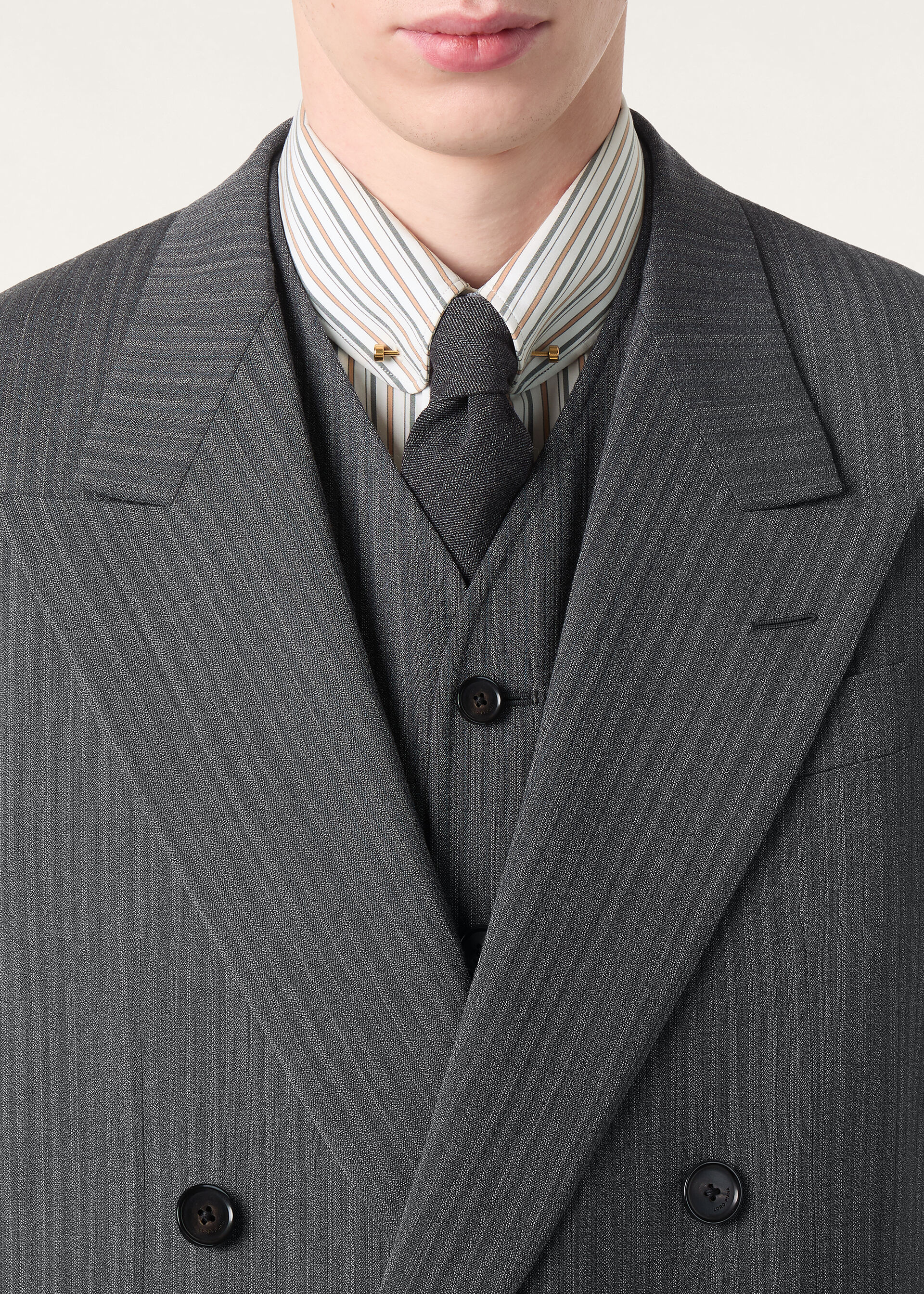 ALISTAIRE PEAK DB JACKET TEXTURED WOOL MOULINE'