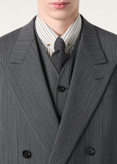 ALISTAIRE PEAK DB JACKET TEXTURED WOOL MOULINE'