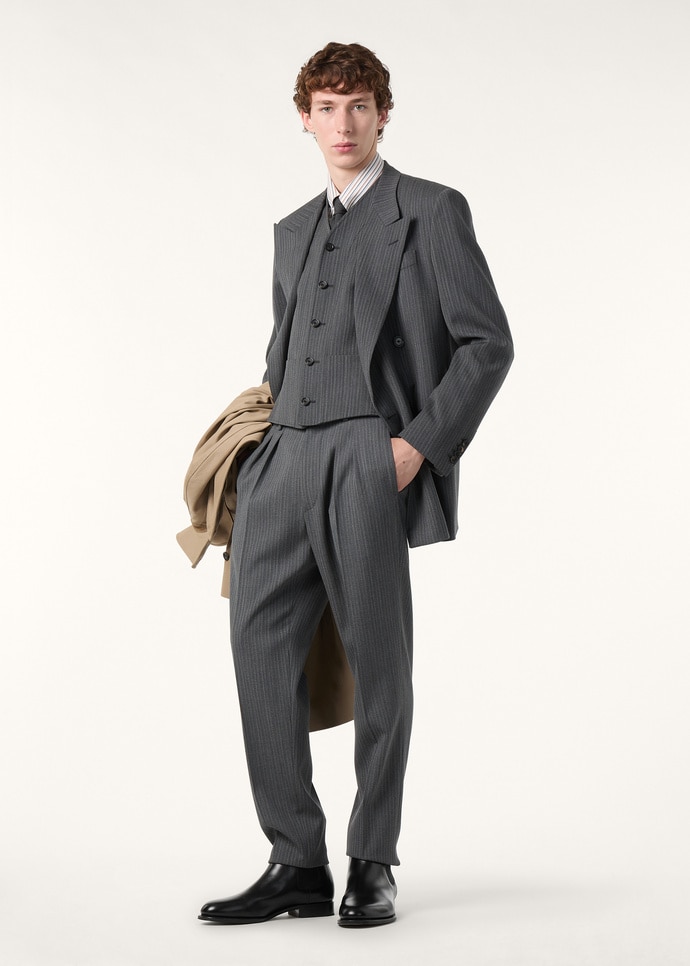 DRAYTON VEST MF TEXTURED WOOL MOULINE'_FAQ0874_M0WX_1