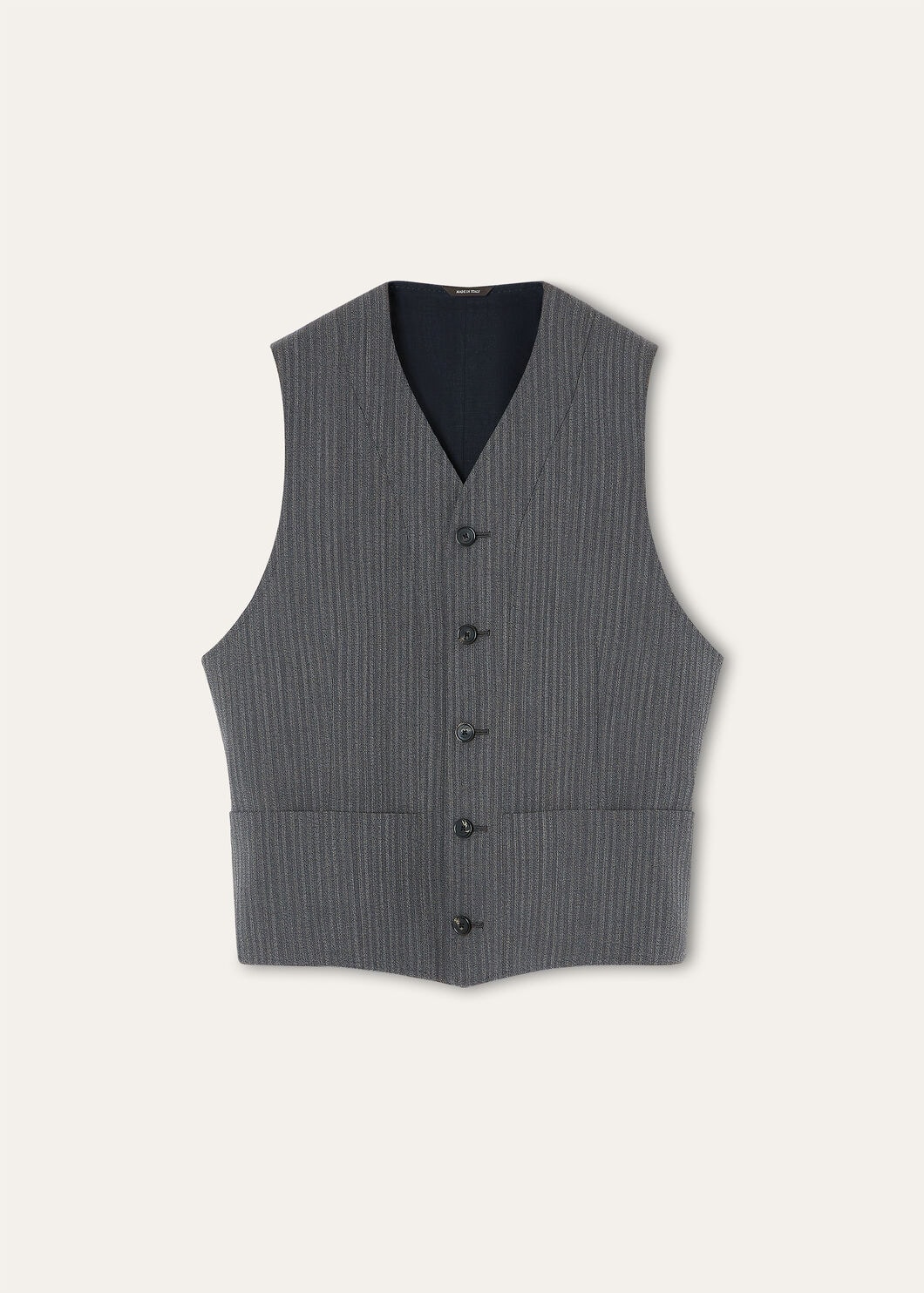 DRAYTON VEST MF TEXTURED WOOL MOULINE'