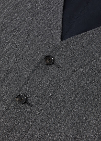 DRAYTON VEST MF TEXTURED WOOL MOULINE'