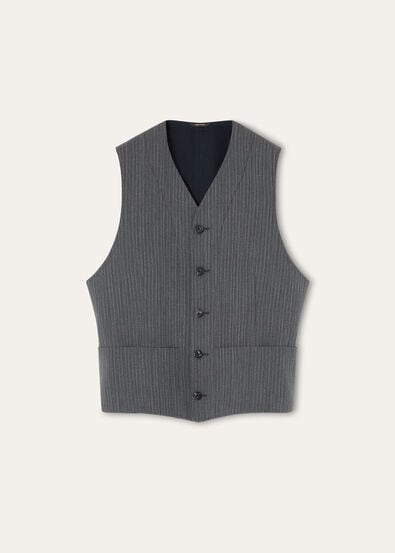 DRAYTON VEST MF TEXTURED WOOL MOULINE'