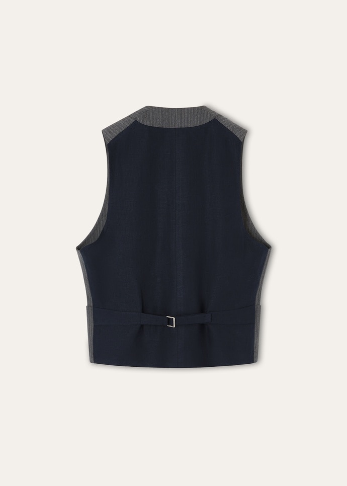 DRAYTON VEST MF TEXTURED WOOL MOULINE'_FAQ0874_M0WX_6