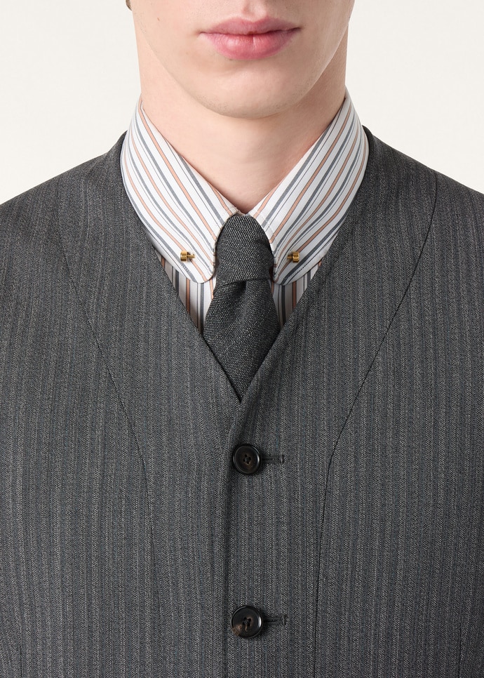 DRAYTON VEST MF TEXTURED WOOL MOULINE'_FAQ0874_M0WX_2