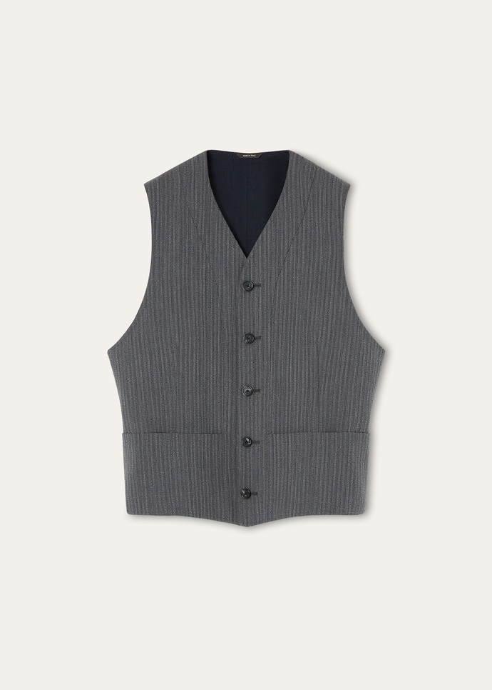DRAYTON VEST MF TEXTURED WOOL MOULINE'_FAQ0874_M0WX_5