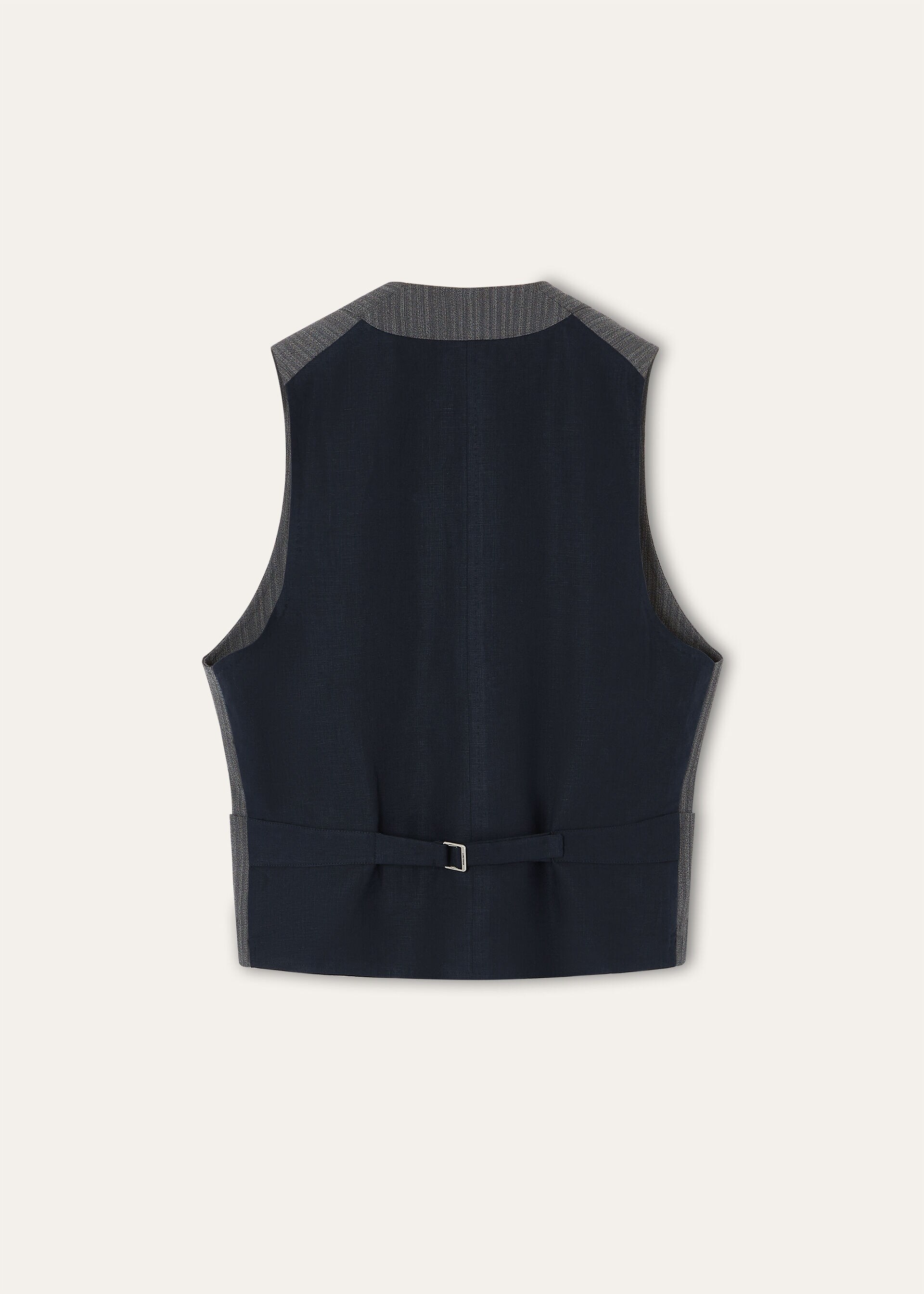 DRAYTON VEST MF TEXTURED WOOL MOULINE'