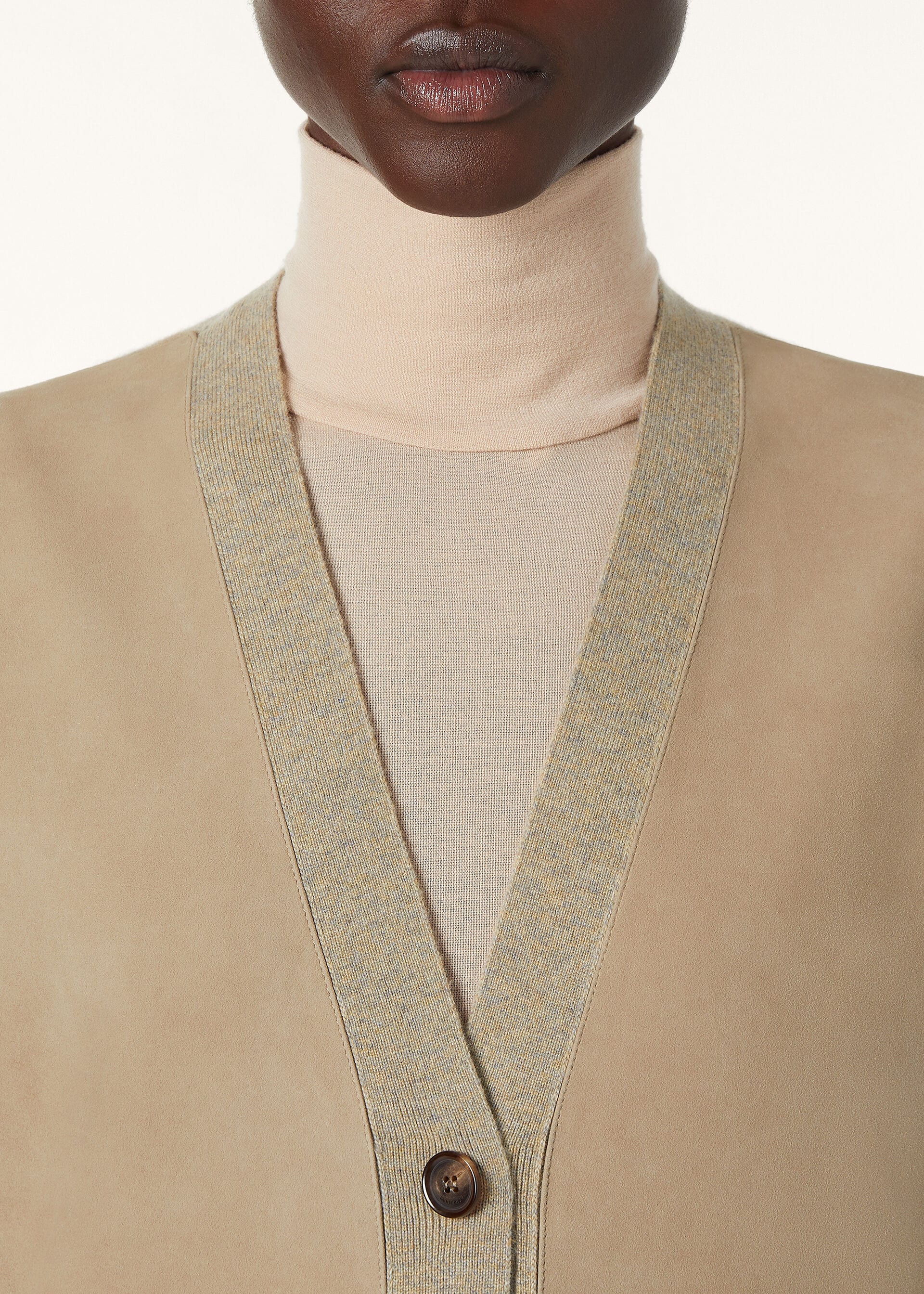 CASH SUEDE CARDIGAN SWEATER CASH GG 18