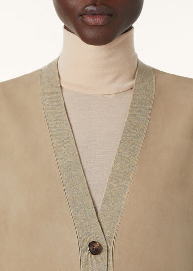 CASH SUEDE CARDIGAN SWEATER CASH GG 18