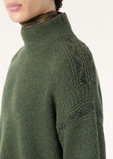 CAREZZA EMBROIDRED TURTLENECK SWEATER CASH GG 3