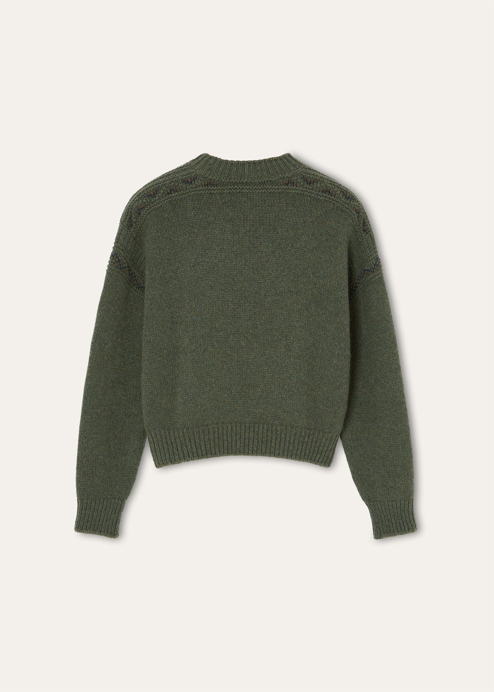 CAREZZA EMBR CREWNECK MULTICOLOR CROSS STITCH GG 3