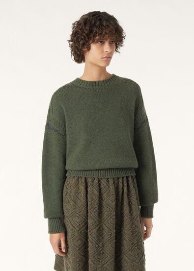 CAREZZA EMBR CREWNECK MULTICOLOR CROSS STITCH GG 3