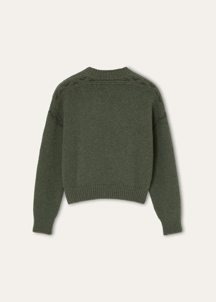 CAREZZA EMBR CREWNECK MULTICOLOR CROSS STITCH GG 3_FAQ0966_51C2_6