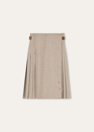 MILDA SKIRT BOTTONATO FLANNEL CASH