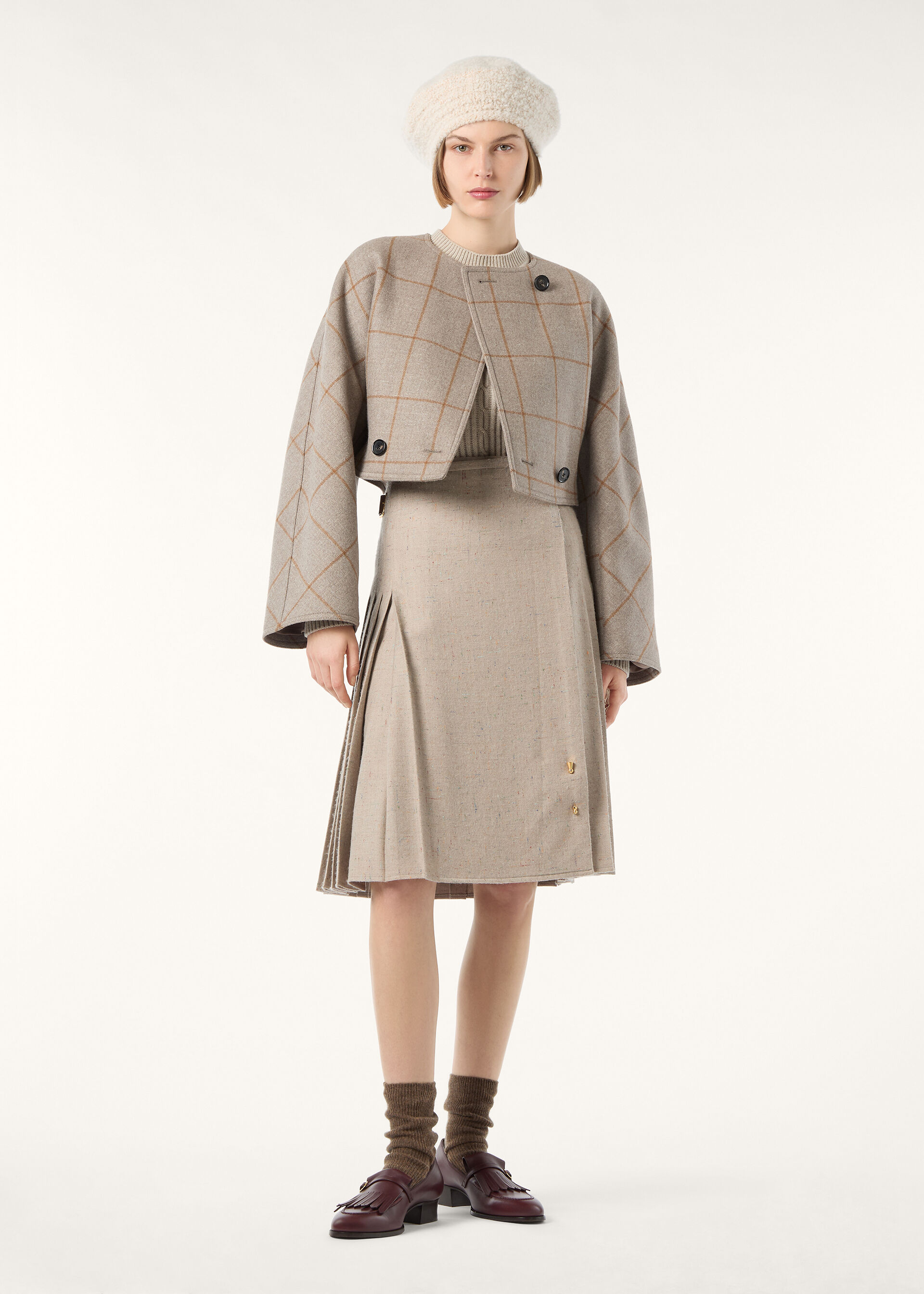 MILDA SKIRT BOTTONATO FLANNEL CASH