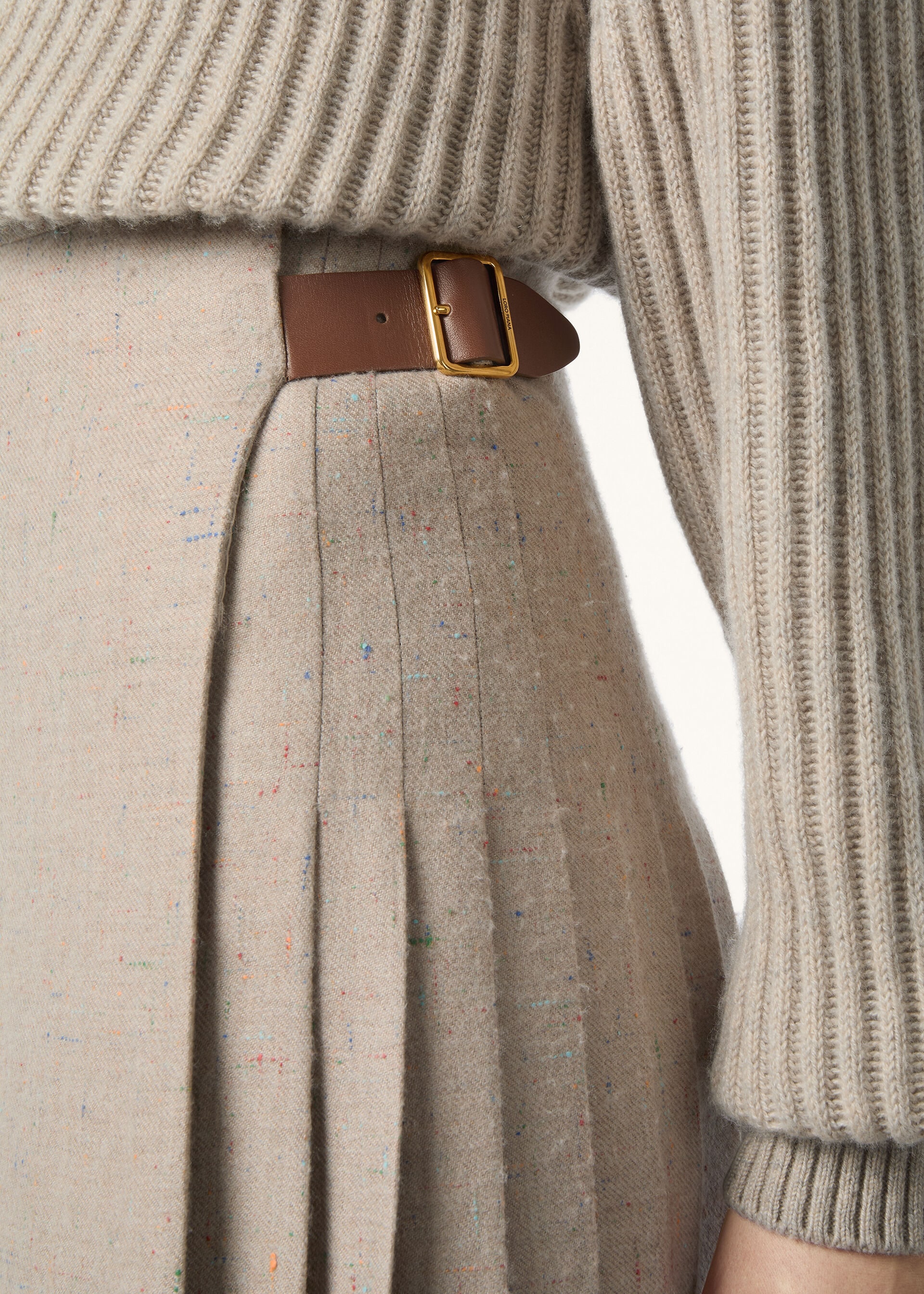 MILDA SKIRT BOTTONATO FLANNEL CASH