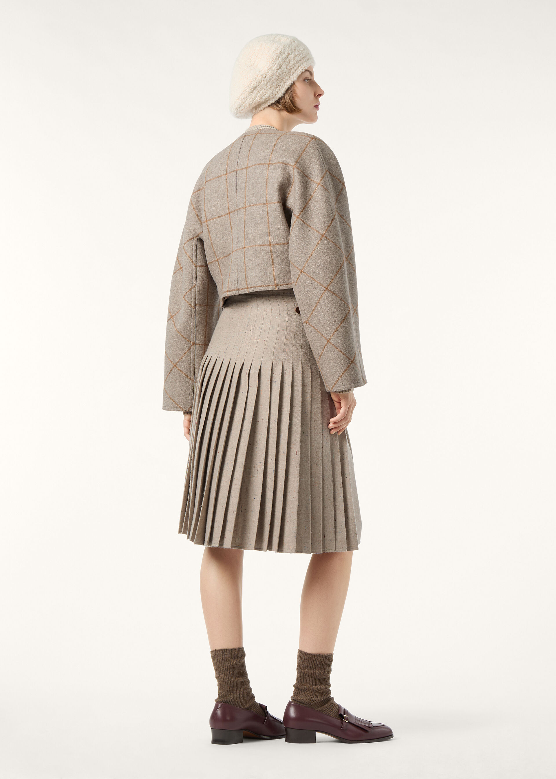 MILDA SKIRT BOTTONATO FLANNEL CASH