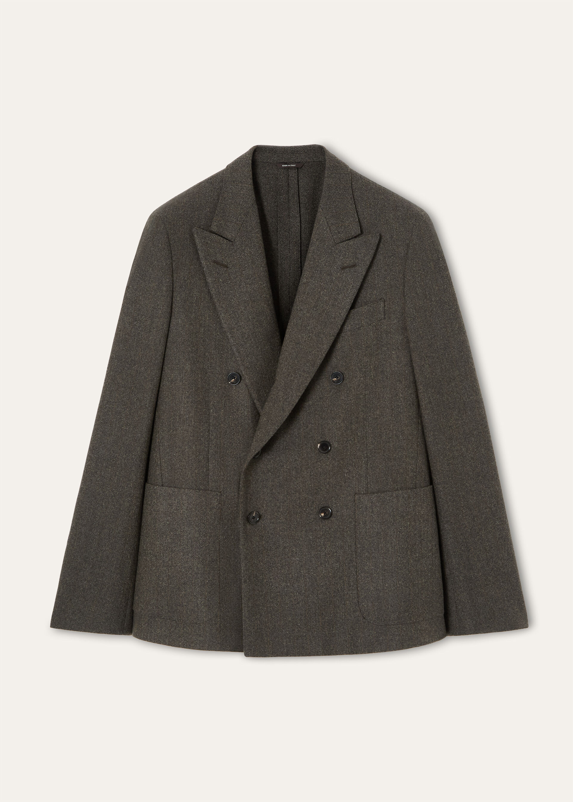 MILANO PEAK DB SHIRT JACKET WOOL MOULINE'