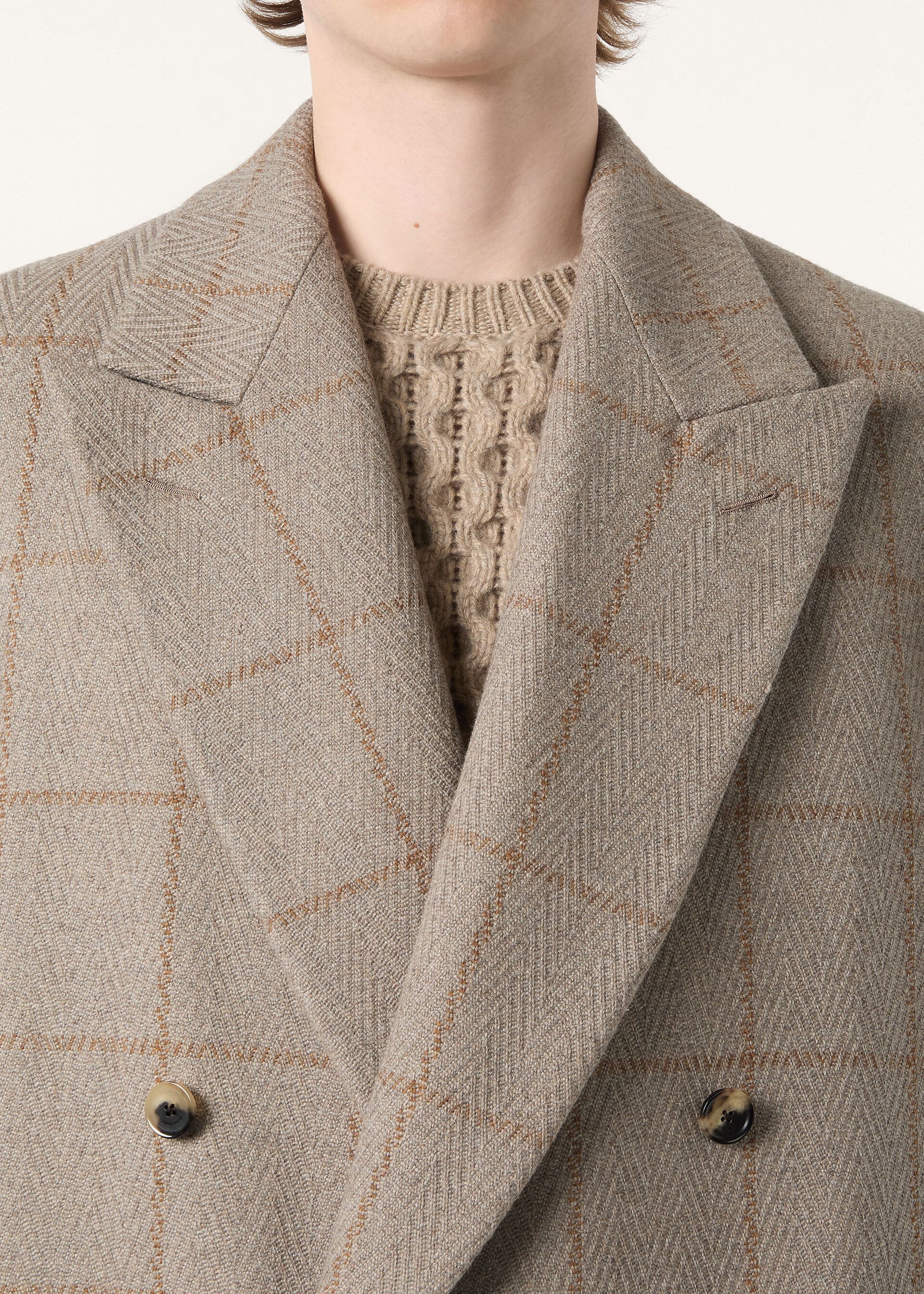 ALTON PEAK DB COAT SOPRA VISSO CASH WINDOWPANE