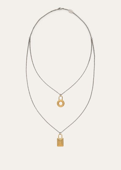 BALE WIGGLE DOUBLE LENGHT CHARMS NECKLACE