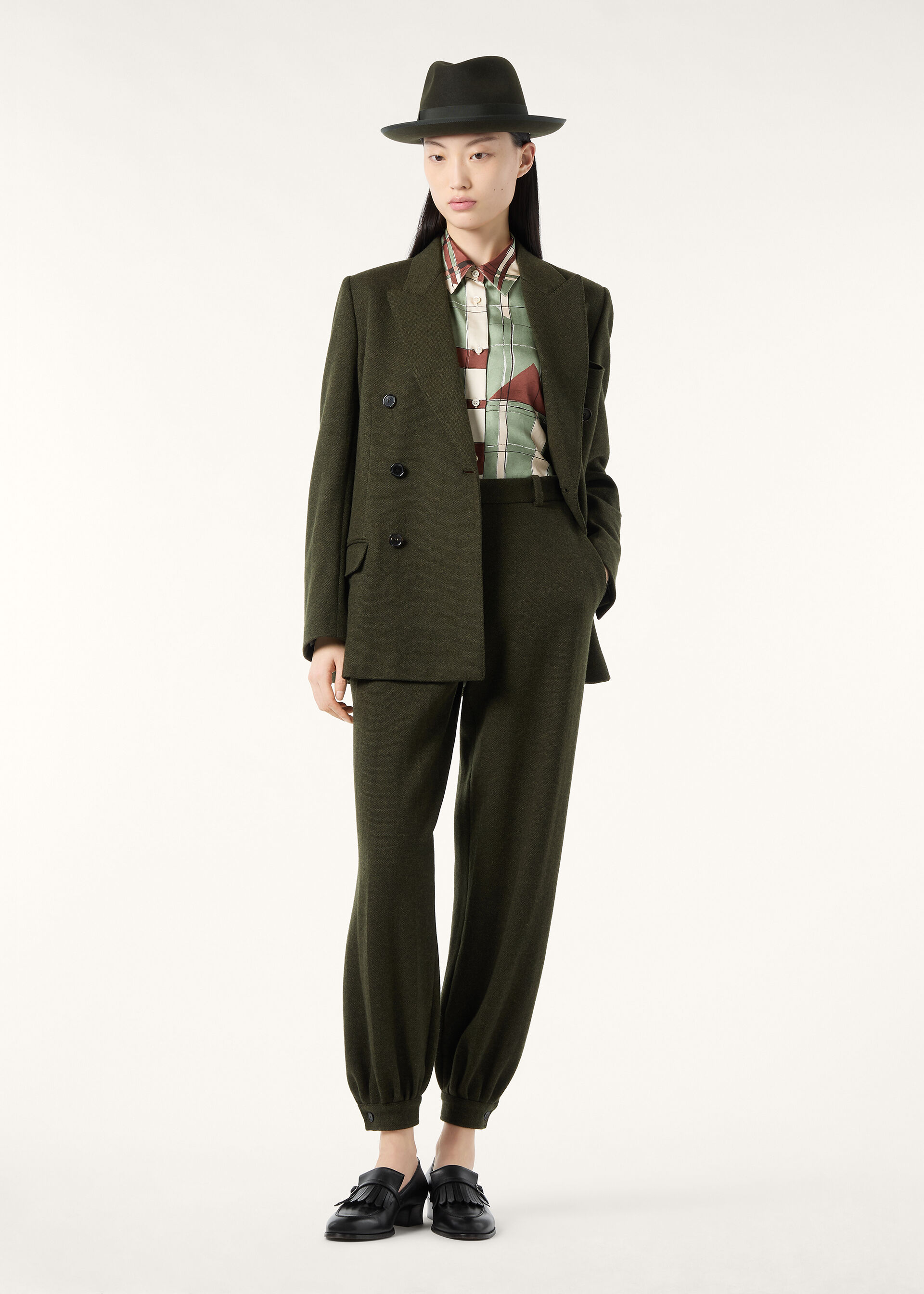 CLARISSA SHIRT CLAN COLLAGE SILK TWILL