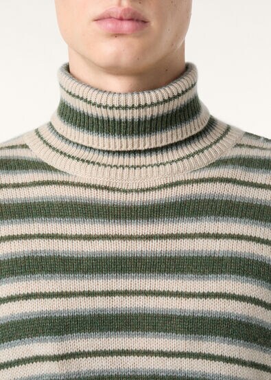 FOBELLO STRIPES TURTLENECK SWEATER BABY CASH GG 7