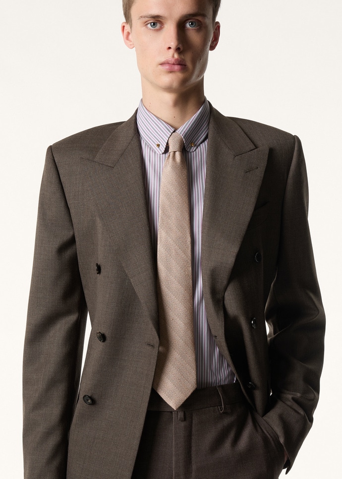 YALE TIE 8 DIAGONAL CHEVRON SILK CASH_FAQ1364_D0Z7_NR_2