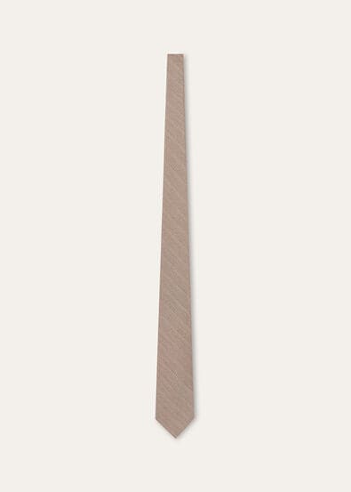 YALE TIE 8 DIAGONAL CHEVRON SILK CASH