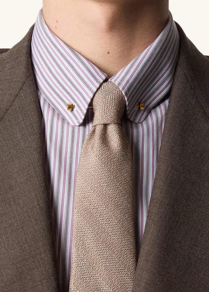 YALE TIE 8 DIAGONAL CHEVRON SILK CASH_FAQ1364_D0Z7_NR_1