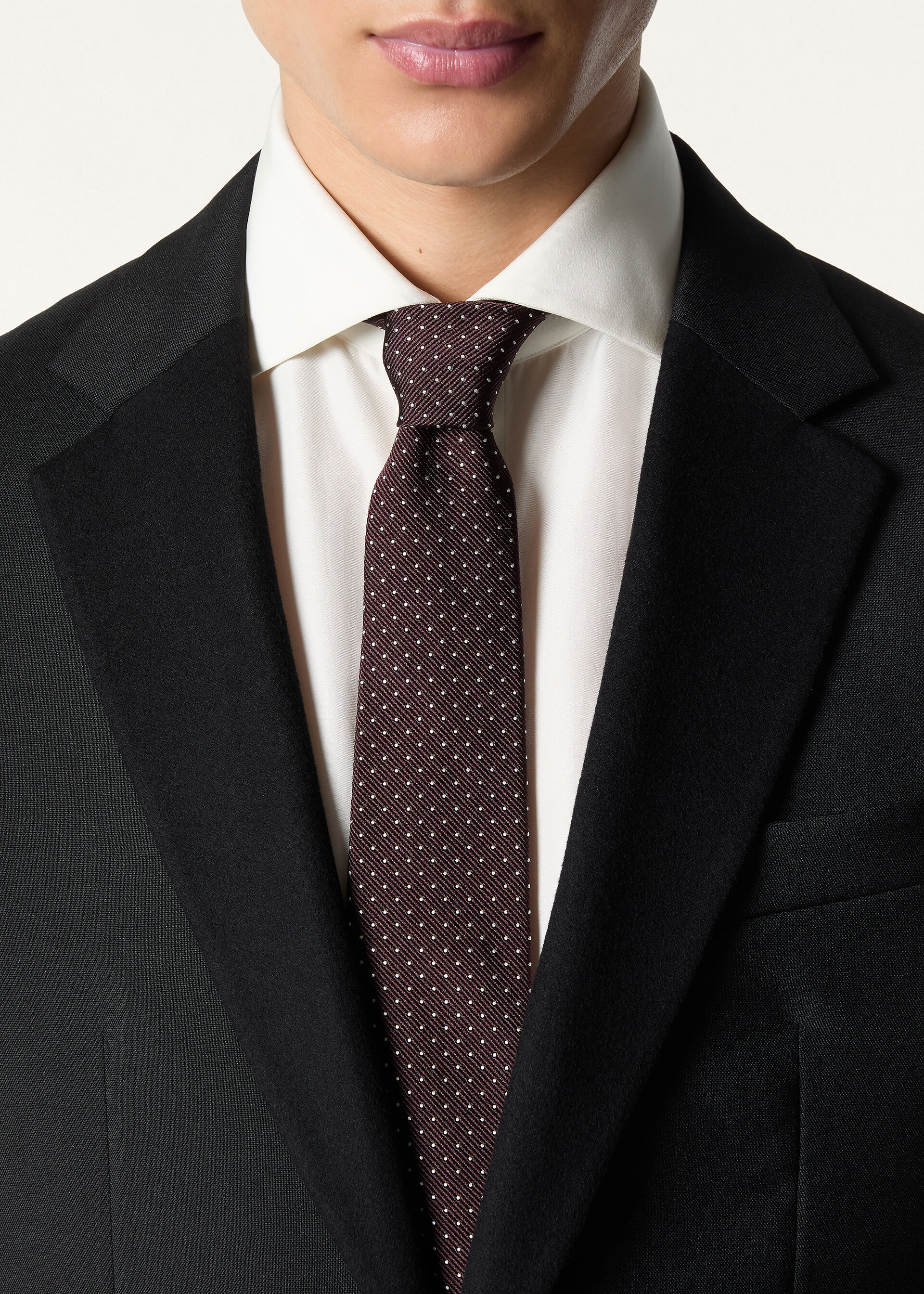 YALE TIE 8 MICRO POIS SILK