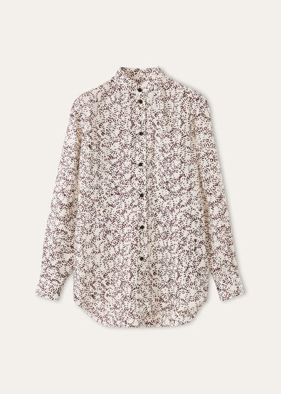 THEA KOREAN COLLAR SHIRT PIOT FIREWORKS LINEN