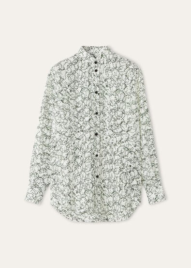 THEA KOREAN COLLAR SHIRT PIOT FIREWORKS LINEN