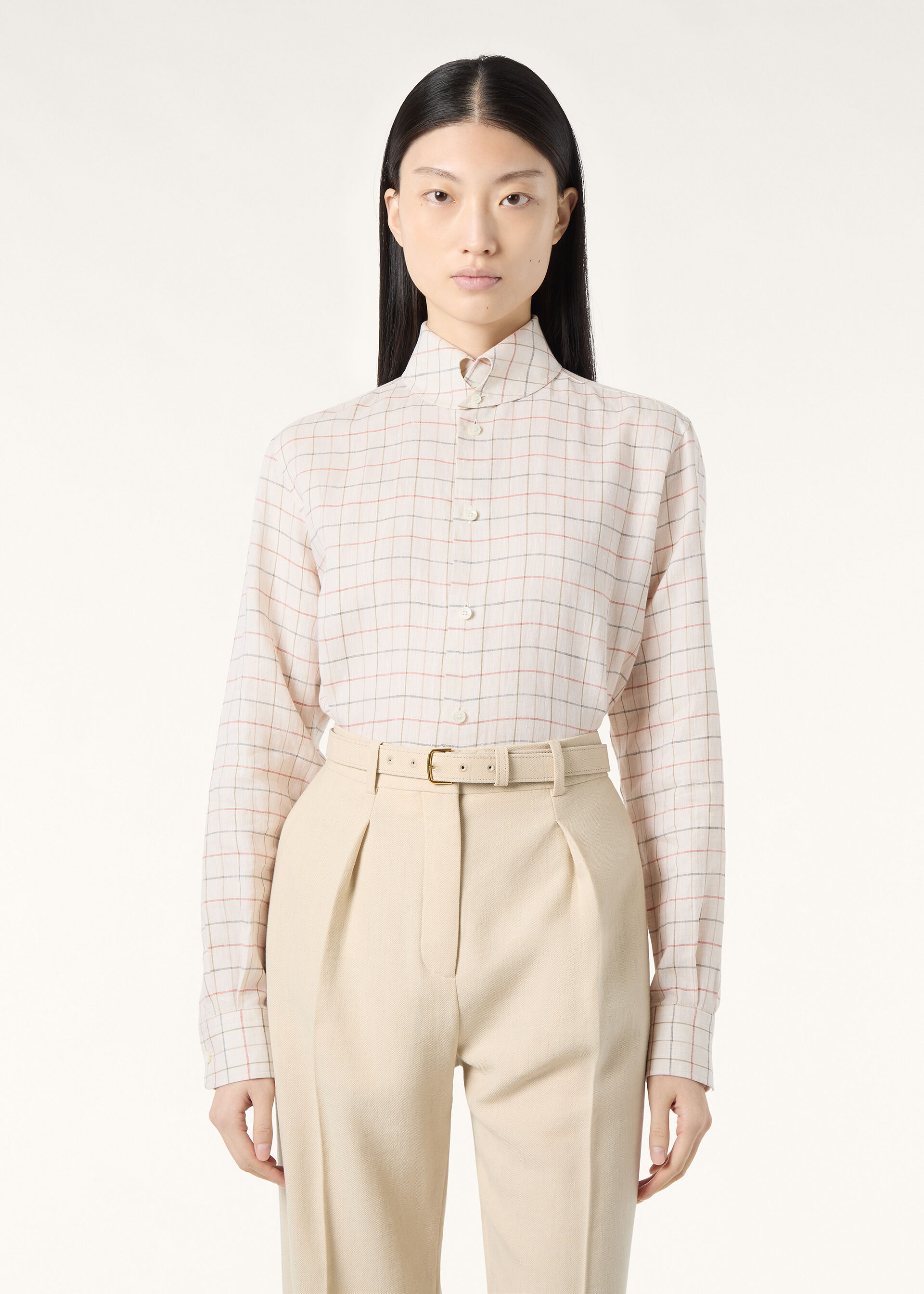 THEA DYLAN COLLAR SHIRT SOLAIRE BELT