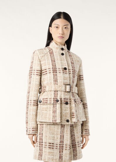 XANDRA FIELD JACKET CHECK TWEED