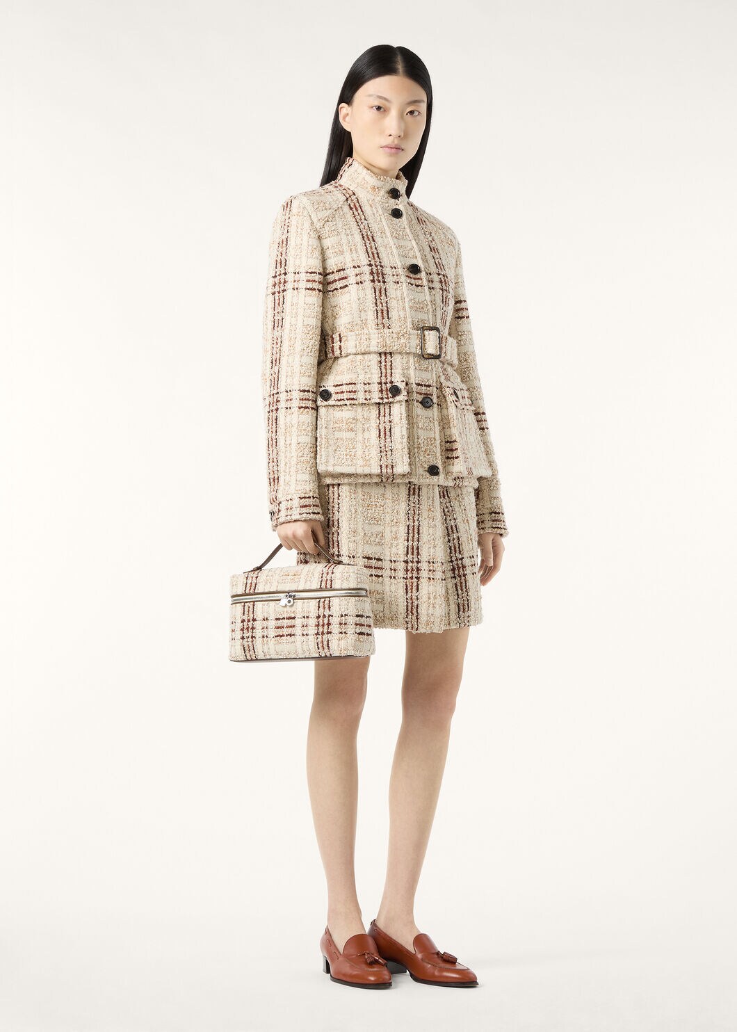 XANDRA FIELD JACKET CHECK TWEED