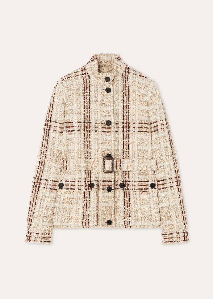 XANDRA FIELD JACKET CHECK TWEED_FAQ1656_F7JZ_5