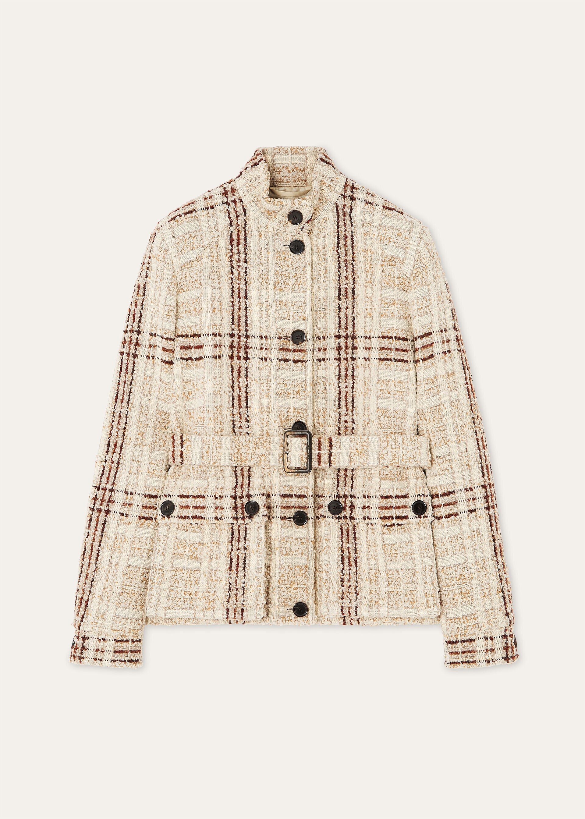 XANDRA FIELD JACKET CHECK TWEED