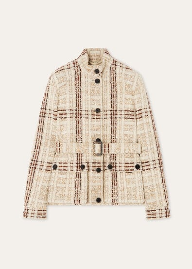 XANDRA FIELD JACKET CHECK TWEED