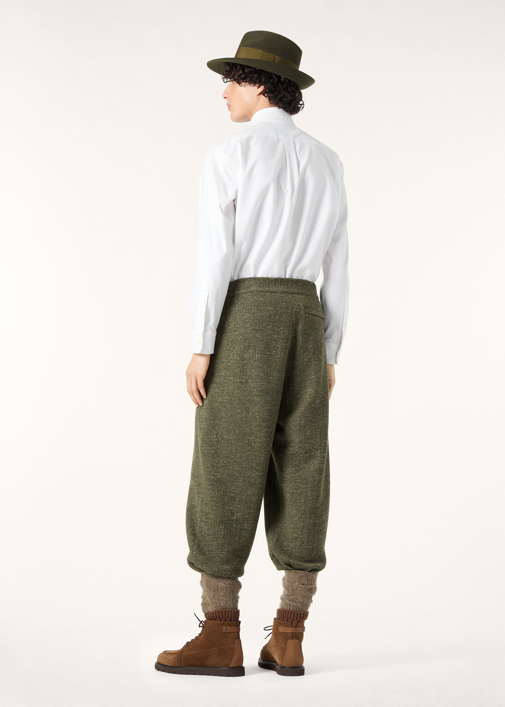 CELLINA PANTS MOULINE WOOL LINEN SILK