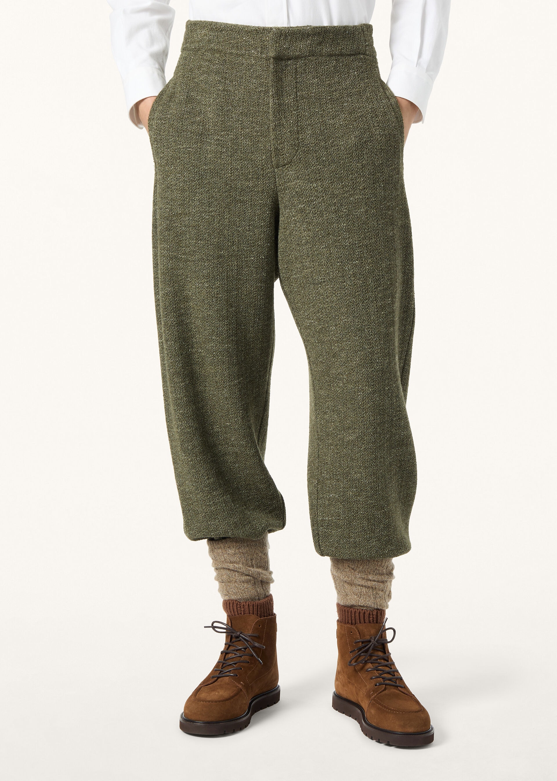 CELLINA PANTS MOULINE WOOL LINEN SILK