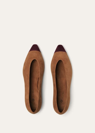 REBECCA CAP TOE BALLERINA VELVET SUED