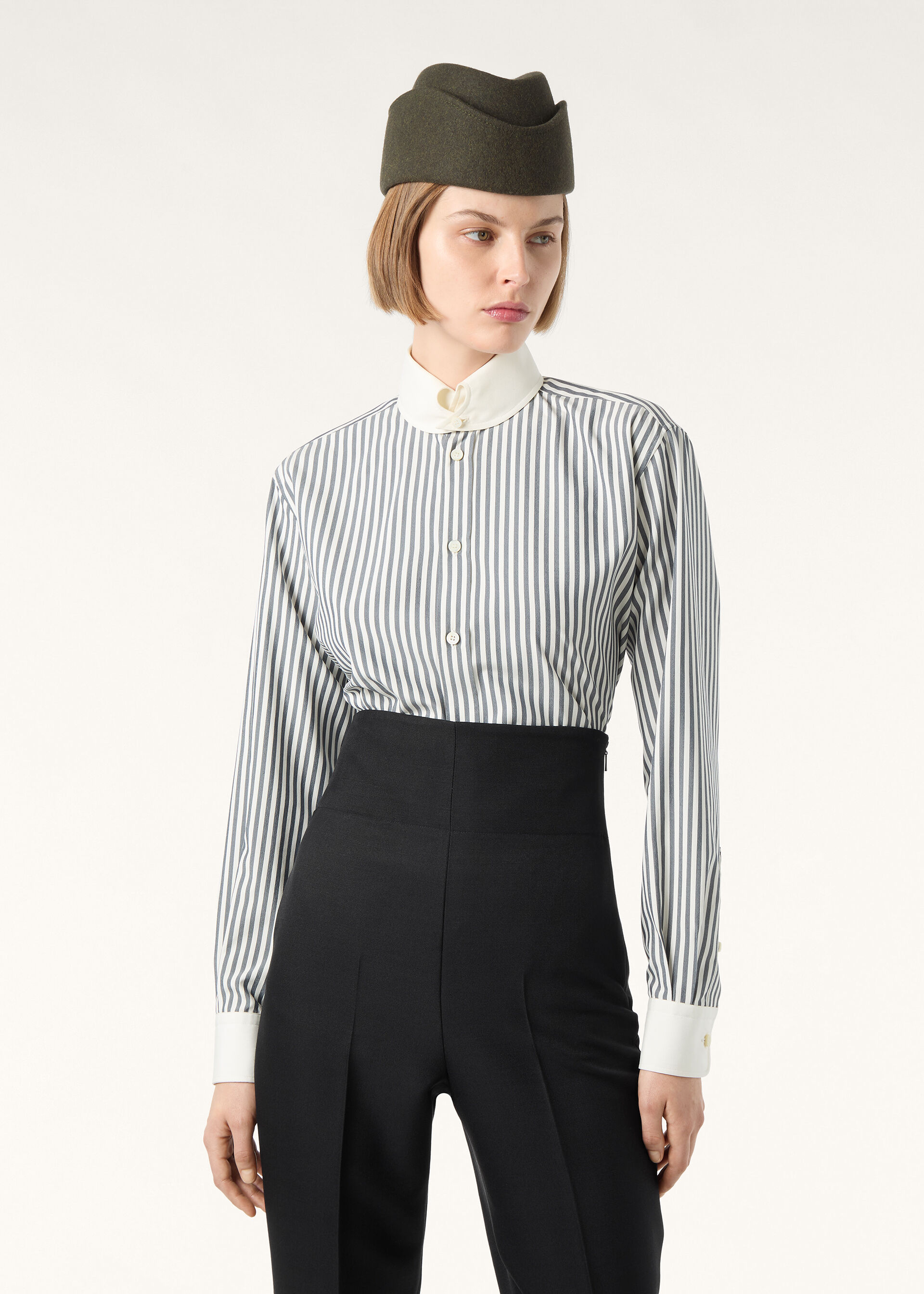 THEA DYLAN COLLAR SHIRT TELA SHAPPE STRIPES