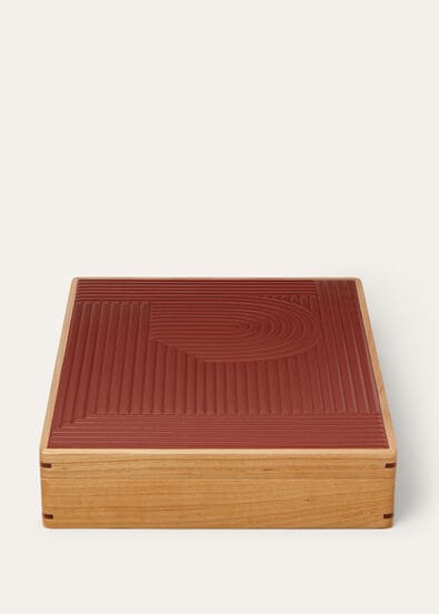 RECT BOX L LABYRINTH CHERRY WOOD