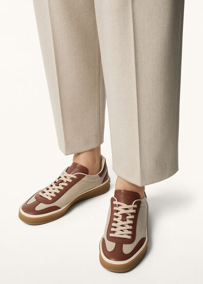TENNIS WALK NATURAL CANVAS & CALF