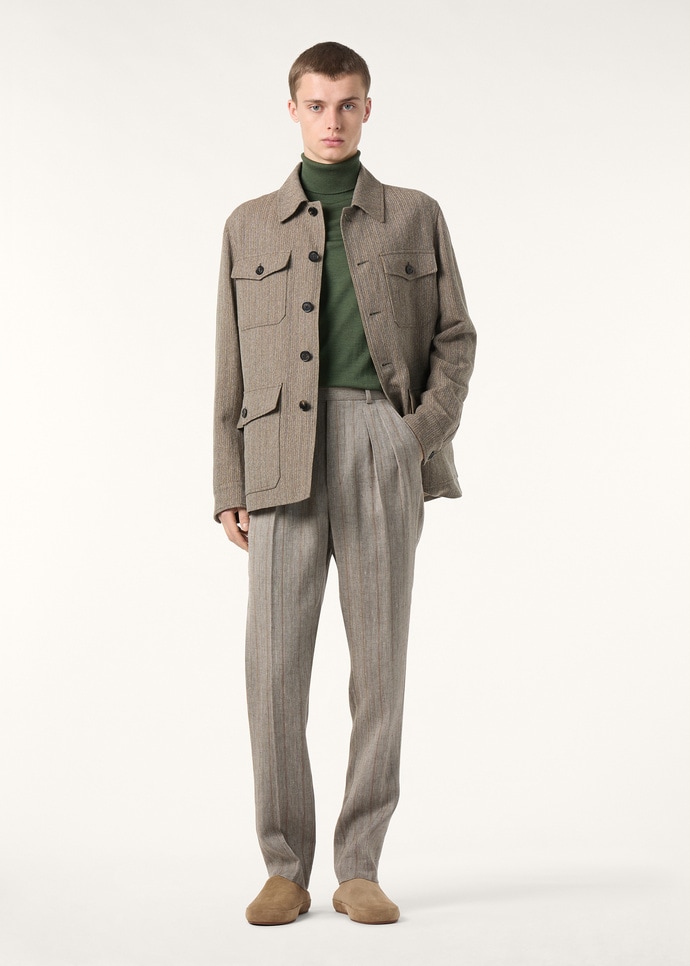 STAFFORD TROUSERS LIGHT LINEN CHEVRON_FAQ1830_F7C4_1