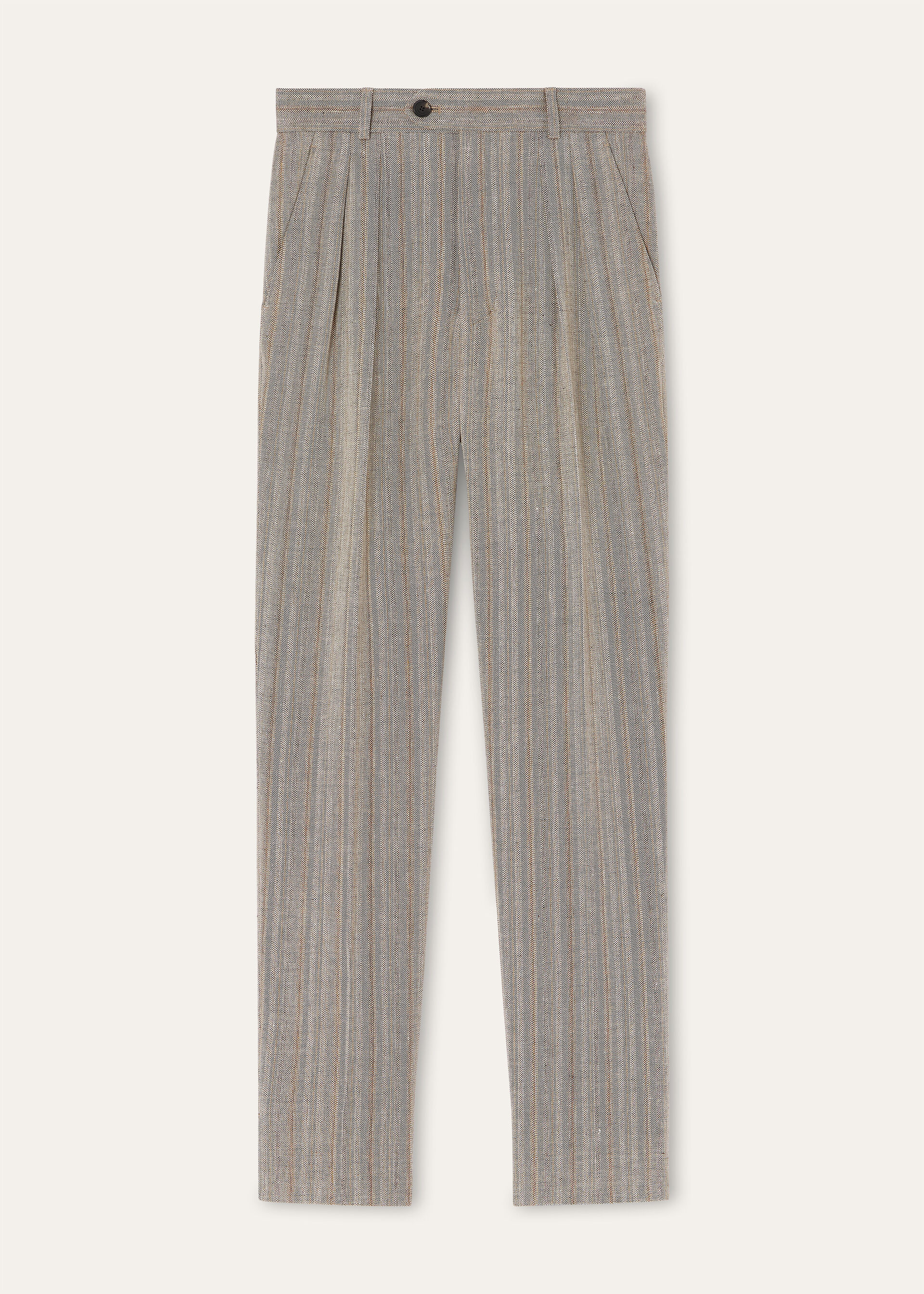STAFFORD TROUSERS LIGHT LINEN CHEVRON
