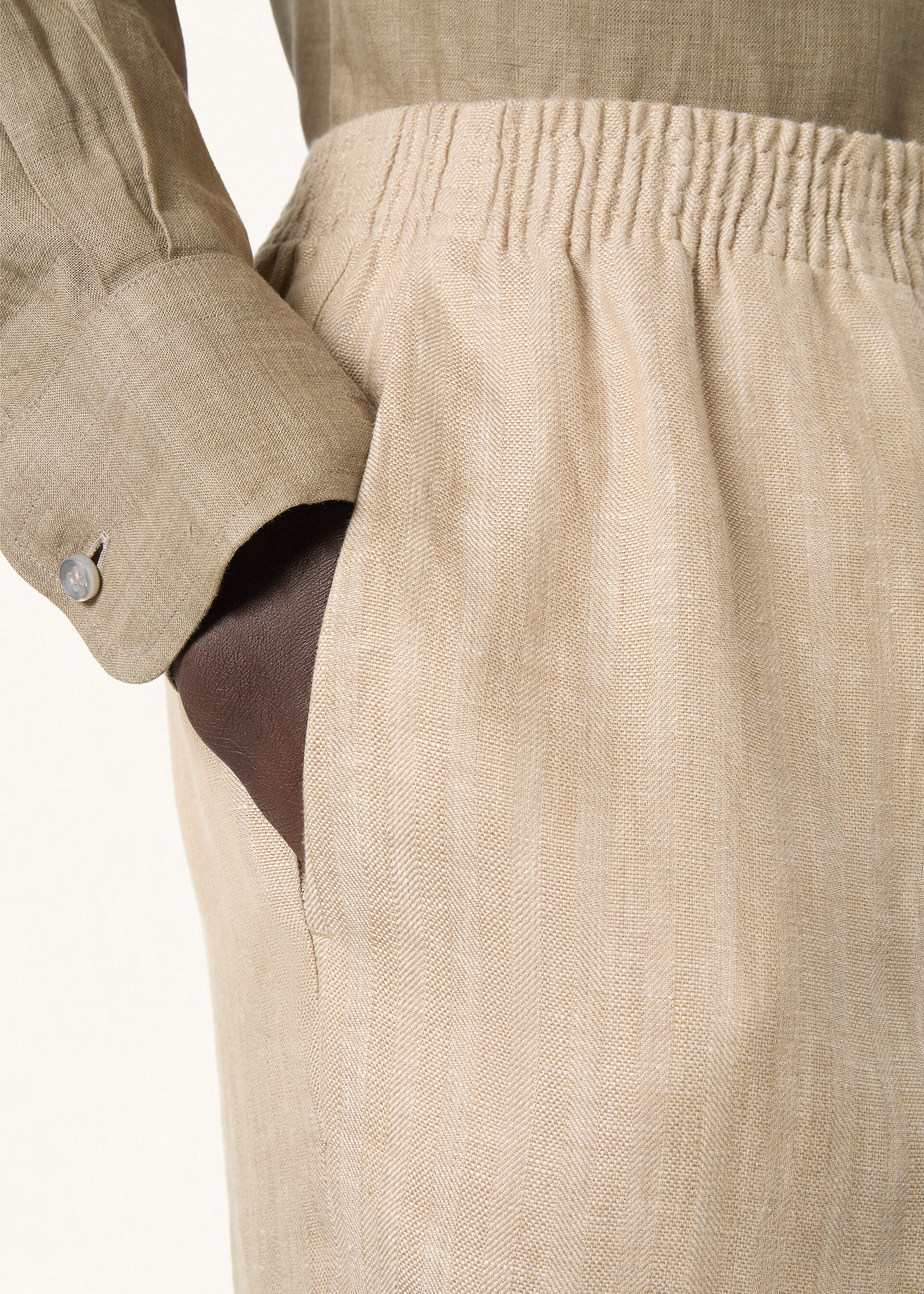 JAN TROUSERS LINEN HERRINGBONE